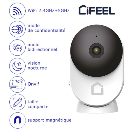 iFEEL Space Überwachungkamera 2.4 GHz & 5 GHz Wi-Fi